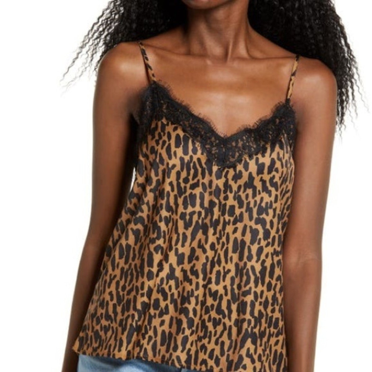 NWT BP animal print Lace Trim Satin Cami tank S | eBay | eBay US