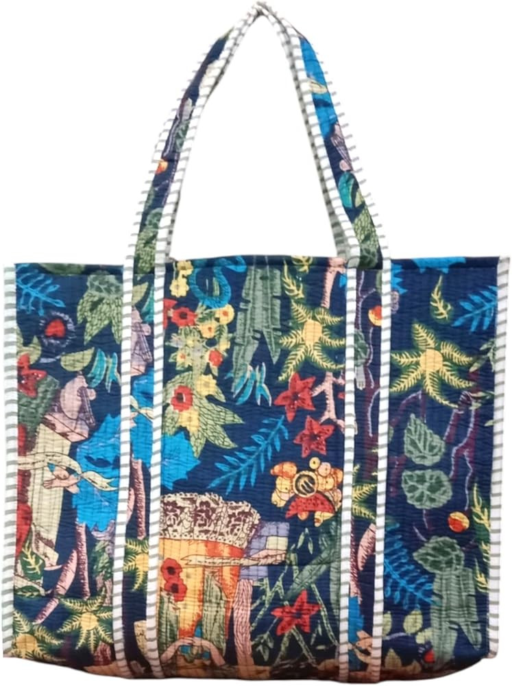 COTSILER Women Tote Bags Lightweight 18x16 Zipper Travel Bag Purse Cotton Shoulder Tote Bags For ... | Amazon (US)