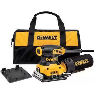 DEWALT 2.3 Amp Corded 1/4 Sheet Palm Grip Sander Kit with Contractor Bag DWE6411K - The Home Depo... | The Home Depot