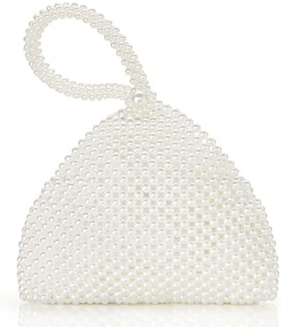 BABEYOND Pearl Clutch Purse Evening Bags for Women Elegant Triangle Purse for Wedding Bride Party... | Amazon (US)