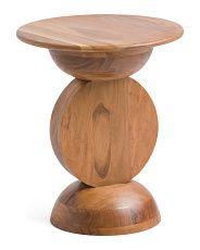 Wooden Disc Side Table | TJ Maxx