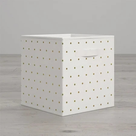 Little Seeds Gold Print Nursery Storage Bin, Polka Dot | Walmart (US)