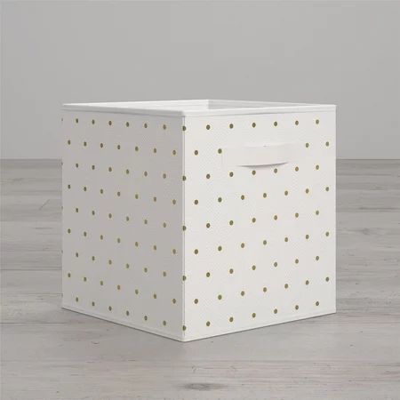 Little Seeds Gold Print Nursery Storage Bin, Polka Dot | Walmart (US)