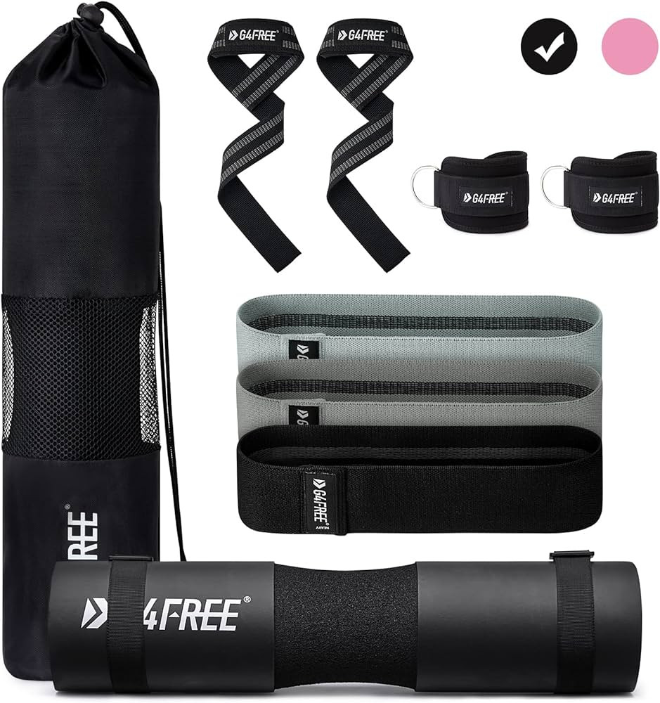 G4Free 9Pcs Barbell Pad Set for Squat, Hip Thrusts, Lunges, Leg day, Standard Olympic Bars with 2... | Amazon (US)