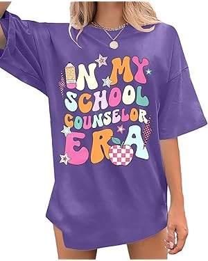 School Counselor Shirt Women in My School Counselor Era Teacher Life T Shirt Cute Back to School ... | Amazon (US)