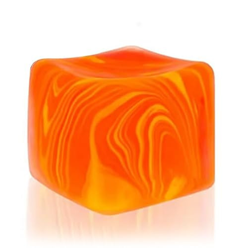 Squishy Stress Cube, Stress Balls Fidget Toys for Adults Stress Relief, Sensory Ice Square Shape Squishy Cube Sugar Balls for Anxiety Easter Basket Stuffers (Orange) | Amazon (US)