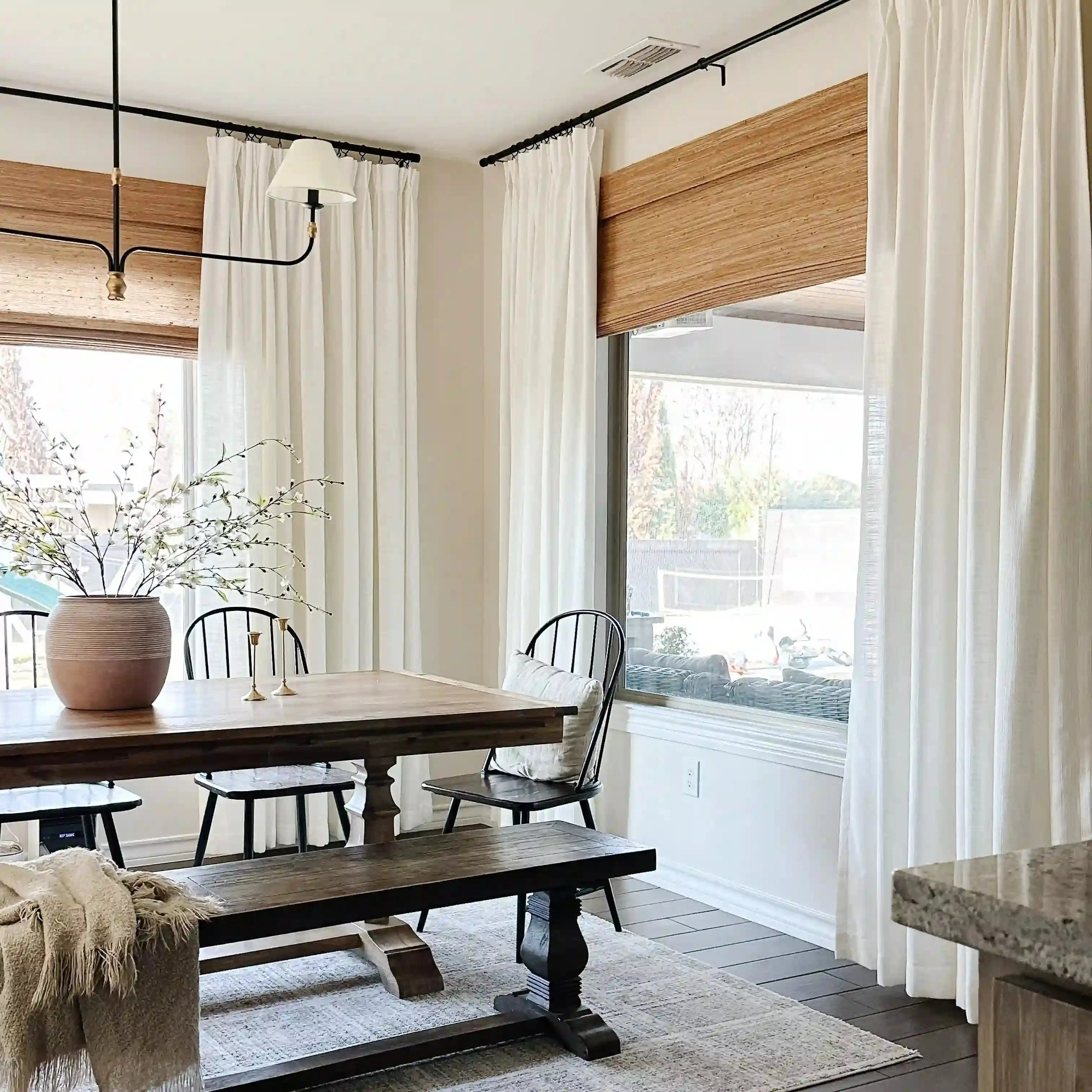 Motorized Window Woven Bamboo Shades - Lay | TWOPAGES