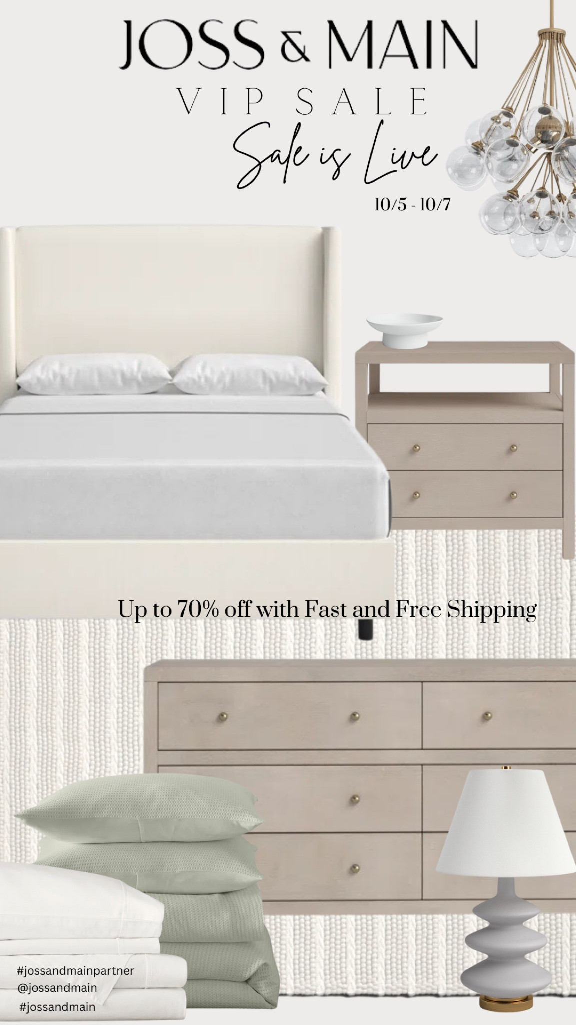 Joss & Main’s best prices of the year are here! Here are some of my favorite picks from the VIP Sale.  

Shop the sale from 10/5 - 10/7 and score some major deals on items like furniture, lighting, bedding, rugs, and more!   Don’t miss out on deals  up to 70% off with fast and free shipping.


@jossandmain #jossandmain #jossandmainpartner #homedecorfinds #salealert #homedecor #modernfarmhousedecor #furniturefinds #vanity #interiordesign#LTKFallSale 

#LTKSaleAlert #LTKHome