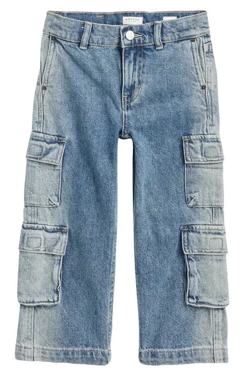 PacSun Kids' George Baggy Cargo Jeans in Indigo at Nordstrom, Size 10 | Nordstrom