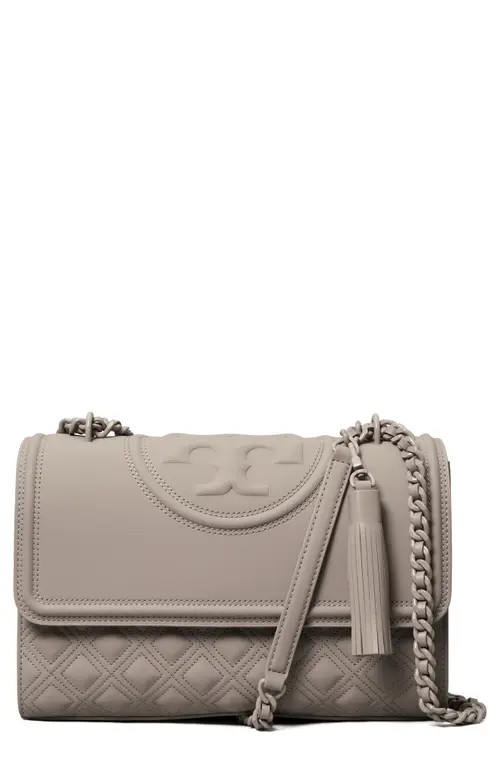 Tory Burch Fleming Matte Convertible Shoulder Bag in Gray Heron at Nordstrom | Nordstrom
