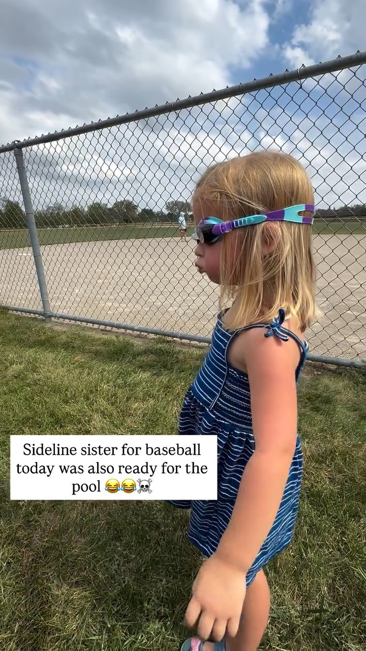 Sideline sister for baseball today was also ready for the pool 😂😂☠️ @Target dress on sale and she loves her ms.Rachel shoes!

#LTKmomlife #LTKKids #LTKSeasonal