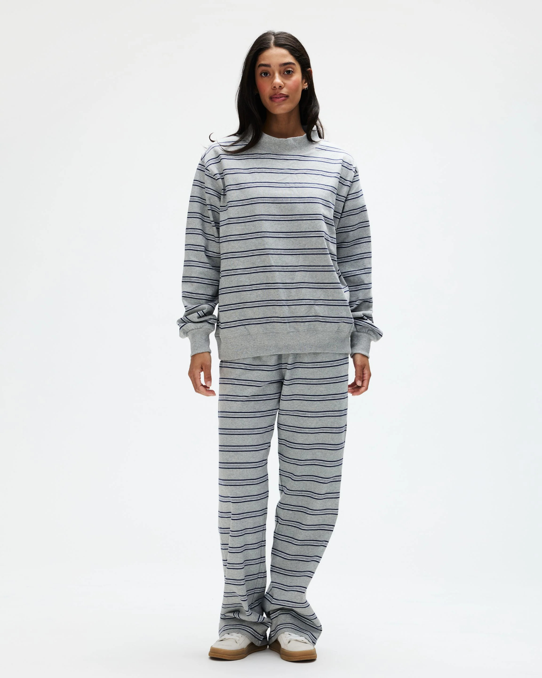 Striped Mockneck Pullover - Core Stripe | Parke