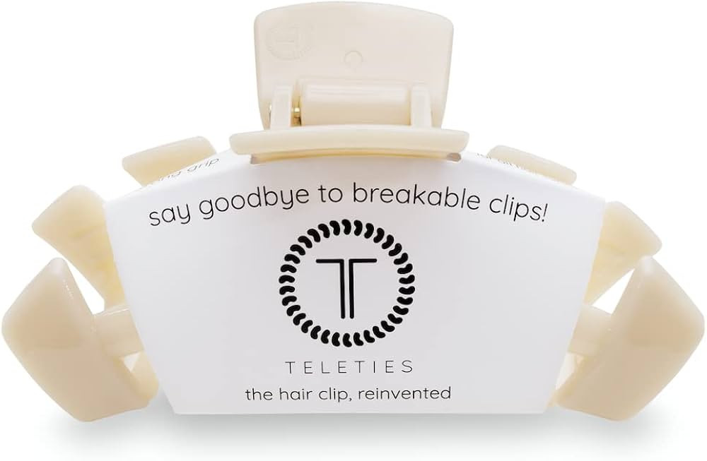 TELETIES - Large Hair Clip - Strong Grip, Bendable Teeth, Comfortable Curved Design - Ideal for T... | Amazon (US)