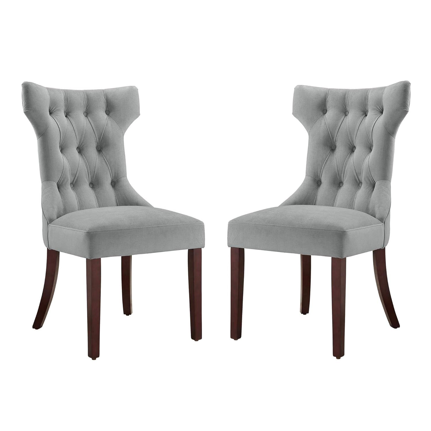 Dorel Living DA6090-PL Clairborne Upholstered dining chair, set of 2, Gray | Amazon (US)