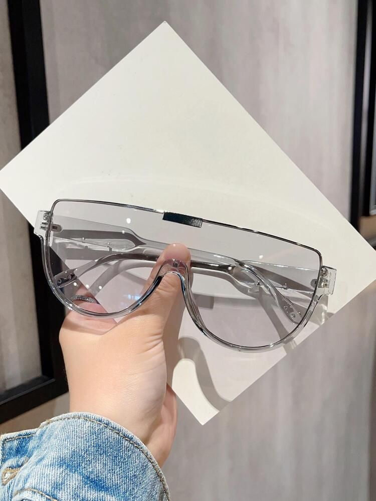 Flat Top Shield Fashion Glasses | SHEIN