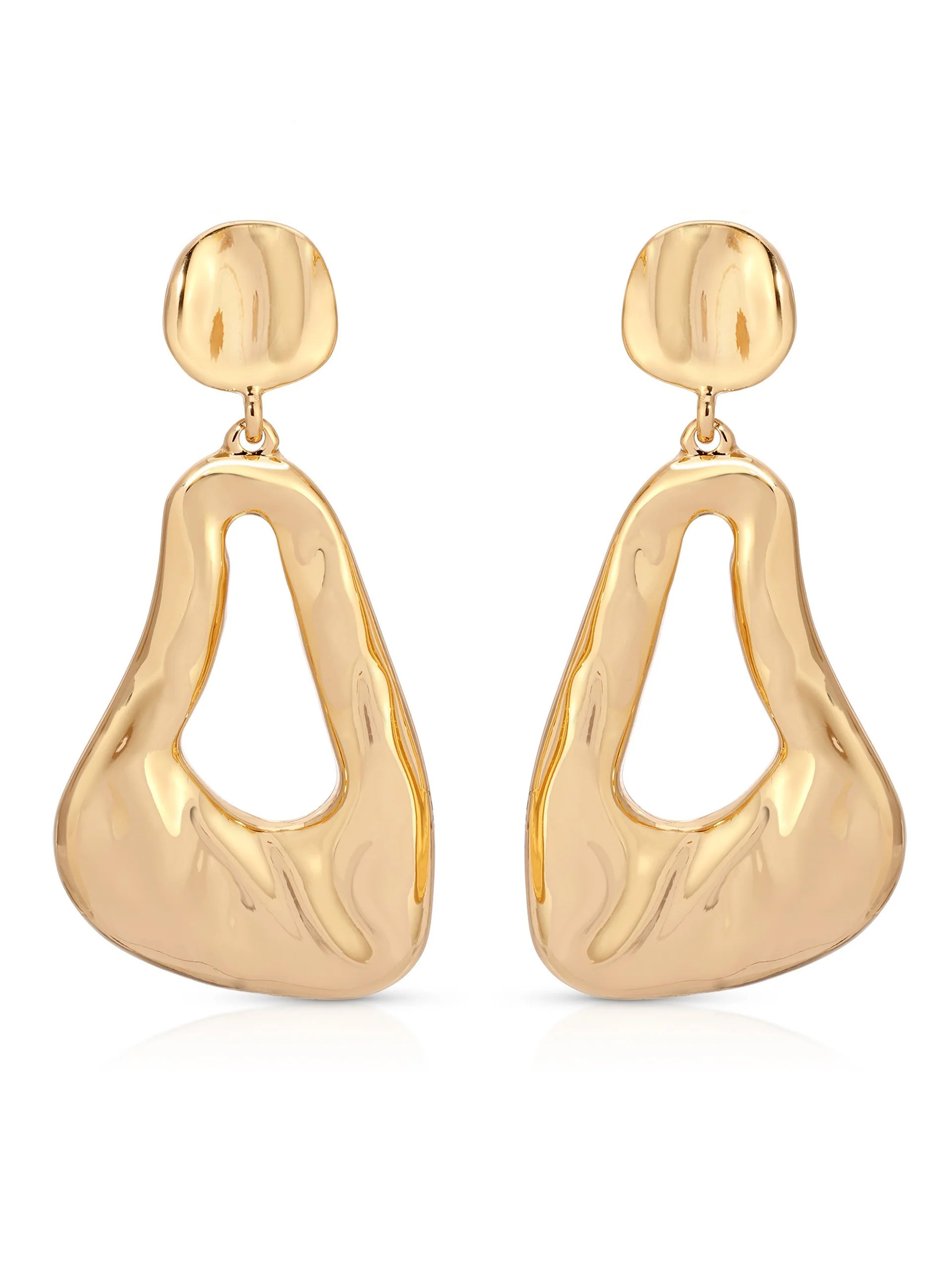 Molten Drop Earrings - 18k Gold Plated / One Size | Ettika