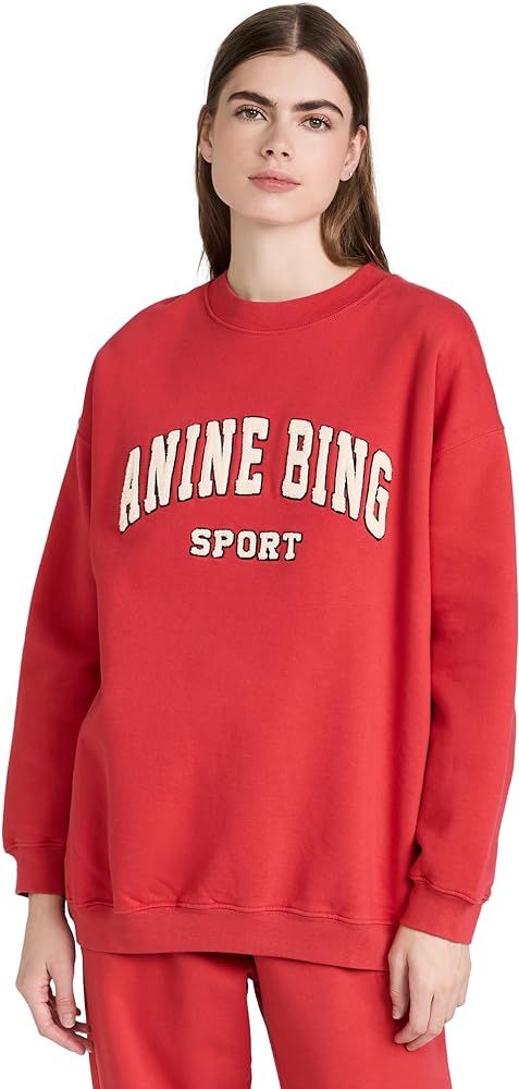 ANINE BING Women's Tyler Sweatshirt - Red | Amazon (US)