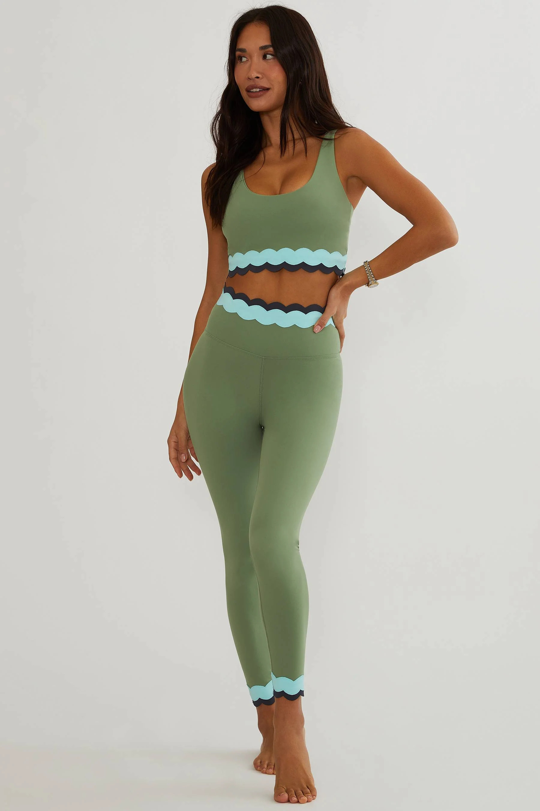 Stacy 7/8 Legging Sage Mist Matte | Women's High-Waisted Active Leggings | Beach Riot | Beach Riot