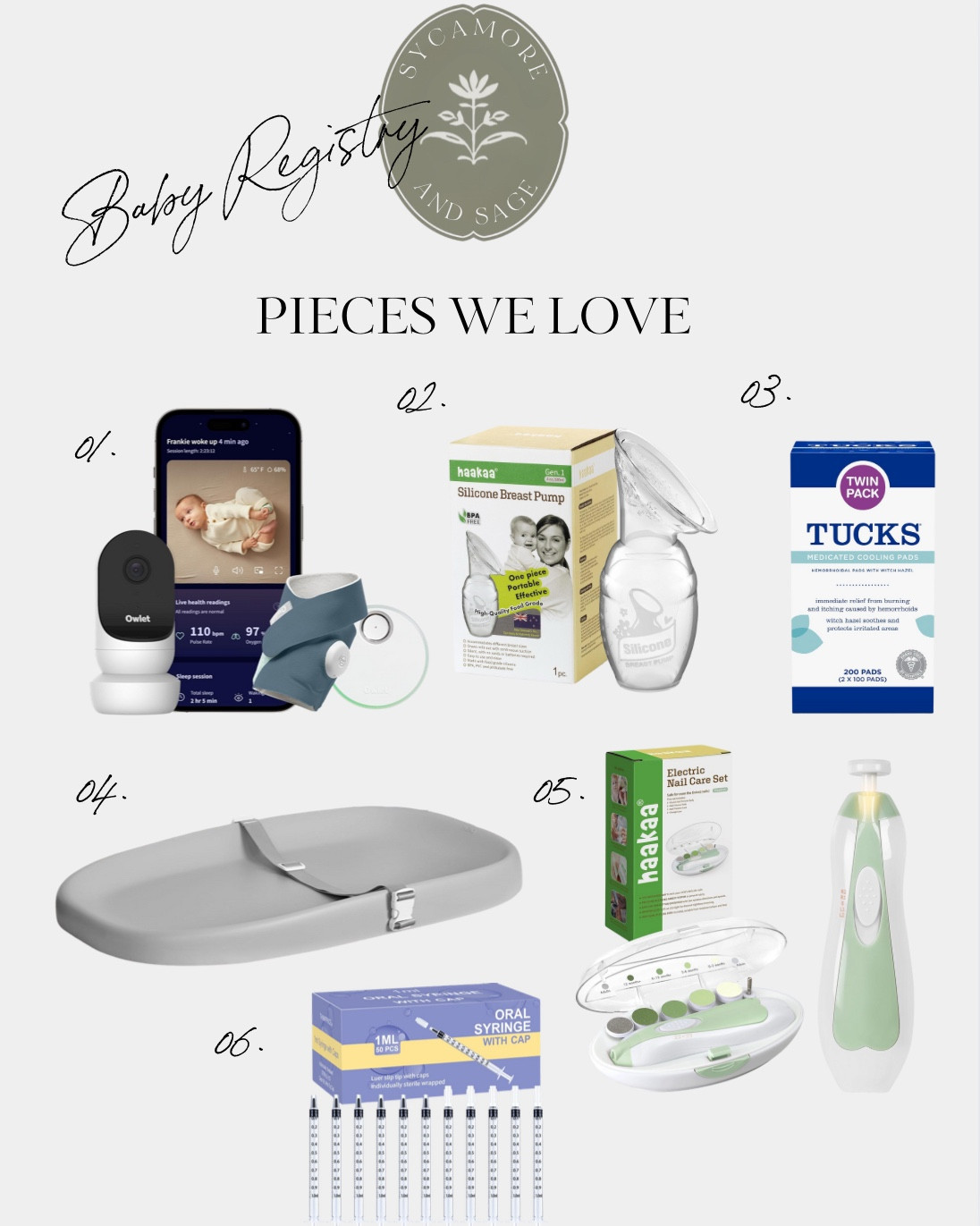 Putting the final touches on our baby registry before our little guy arrives! 💙 Here are the last few must-haves we picked up—perfect for the hospital and those first sweet days at home. We can’t wait to meet him so soon!

Did you use any of these with your newborn? We’d love to hear what worked for you! 👶✨ 

#SycamoreandSage #BabyOnTheWay #HospitalBagEssentials #NewbornMustHaves #RegistryReady

#LTKKids #LTKBump #LTKBaby