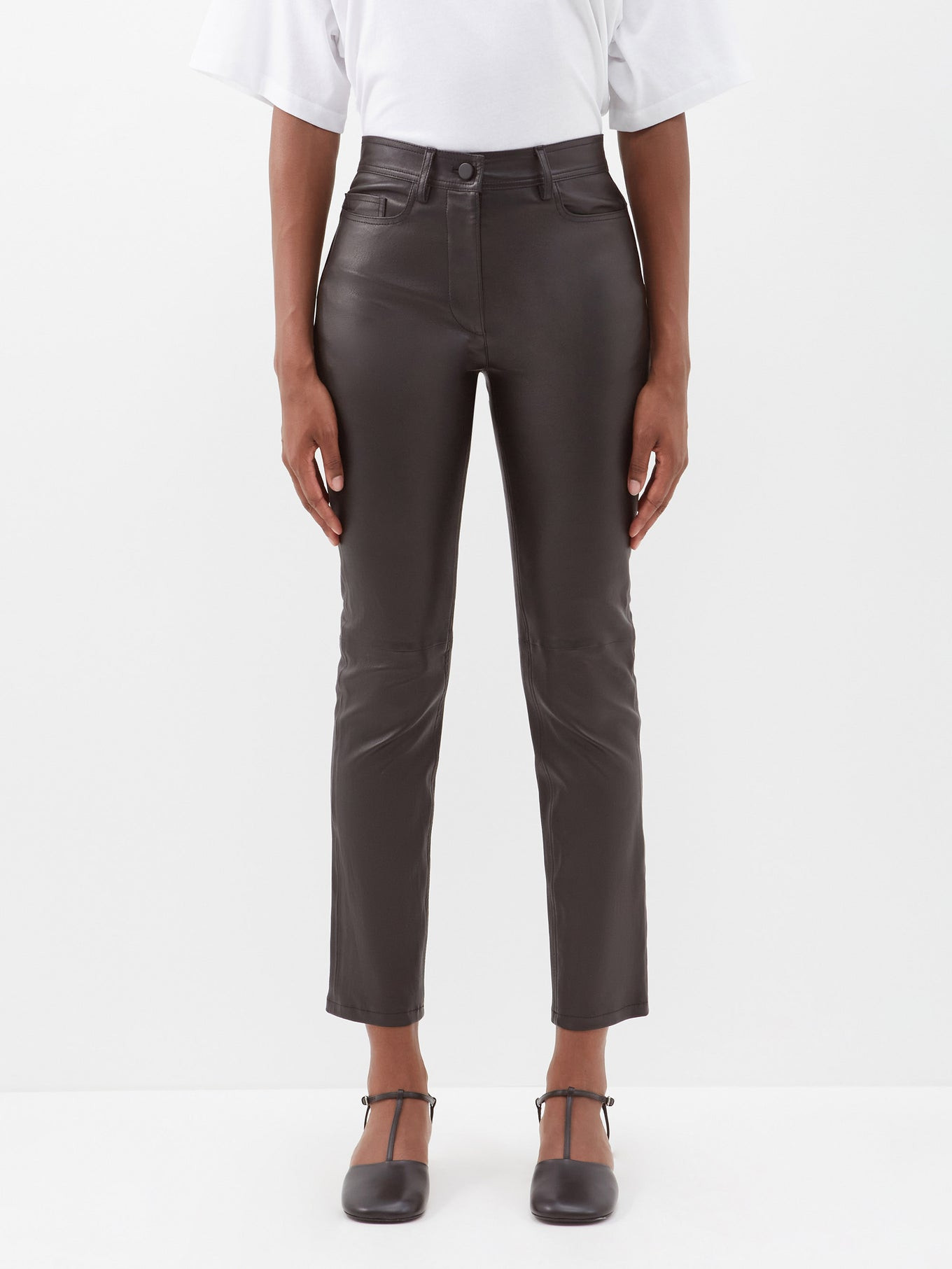 Teddy stretch-leather trousers | Joseph | Matches (US)