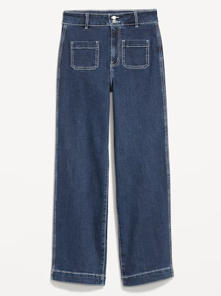 Extra High-Waisted Sky-Hi Mariner Wide-Leg Jeans | Old Navy (US)