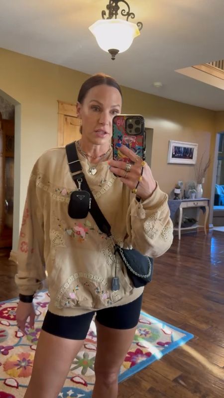 Biker shorts and sneakers for the win! Garage sale season here I come. Wearing my favorite oversized free people sweater, size small. Lululemon biker shorts, size 4. Nike sneakers, size 7.5. Topped off with my favorite Prada bag for easy carrying. 

#LTKVideo #LTKOver40 #LTKStyleTip