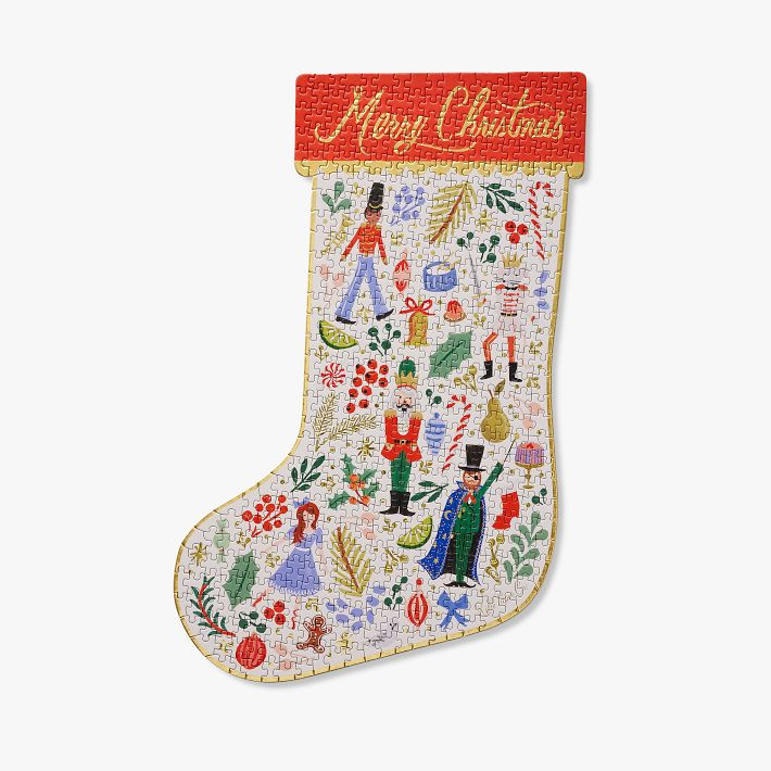 Riifle Paper Nutcracker Sweets Stocking 500 Piece Puzzle | Pottery Barn Teen