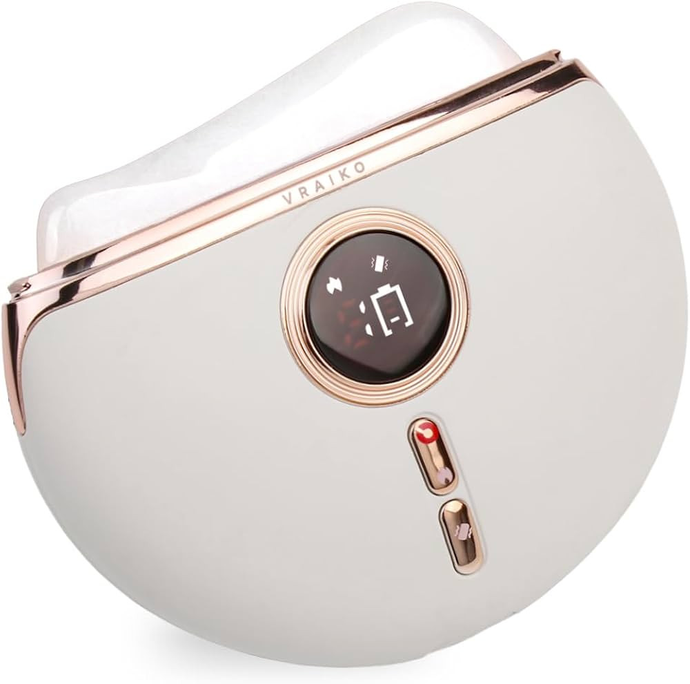 Aurora LED Gua Sha Device, Jade Stone Gua Sha Facial Tool with Heat and Vibration, Face Massager ... | Amazon (US)