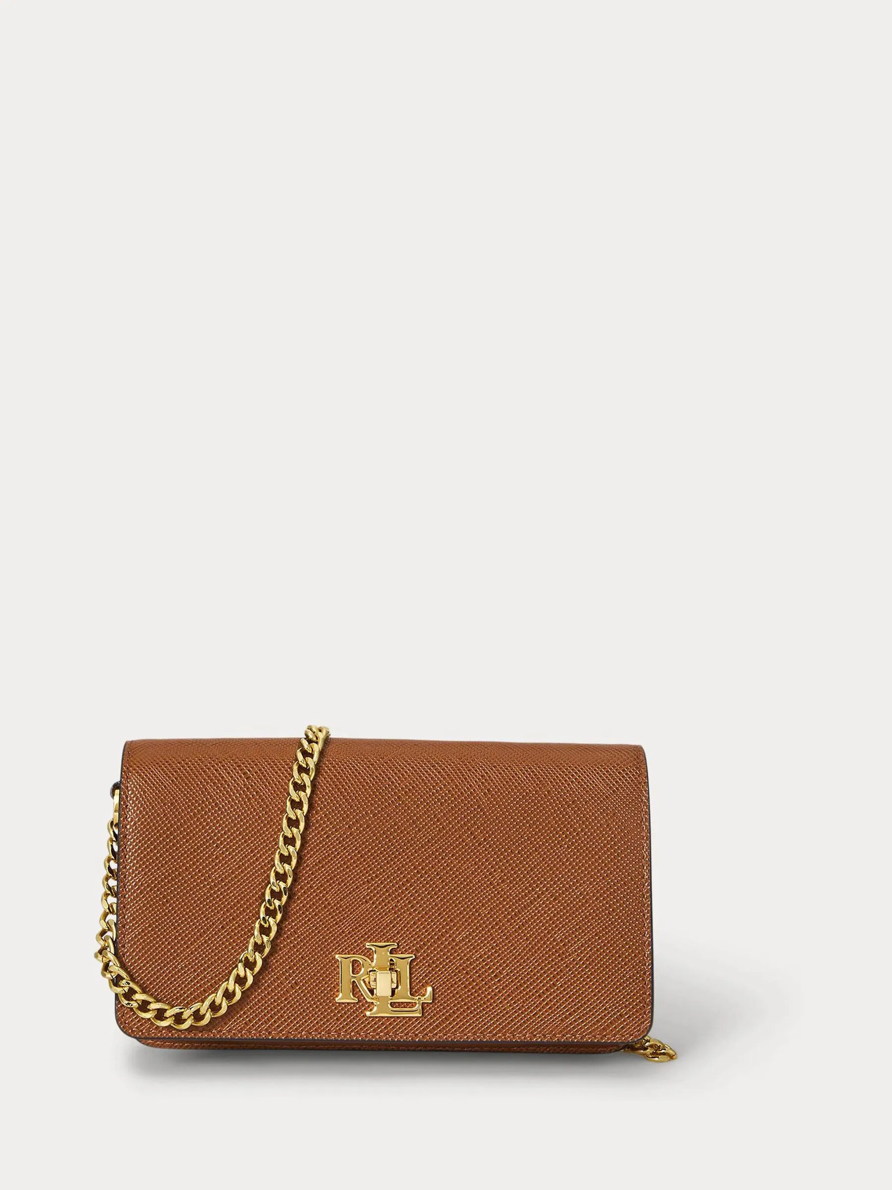 Lauren Ralph Lauren Lauren Ralph Lauren Brown Lock Clutch Cross-Body Bag | Next US