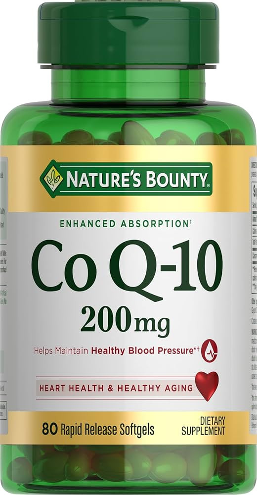 Nature's Bounty CoQ10, Supports Heart Health, Dietary Supplement, 200mg, 80 Rapid Release Softgel... | Amazon (US)