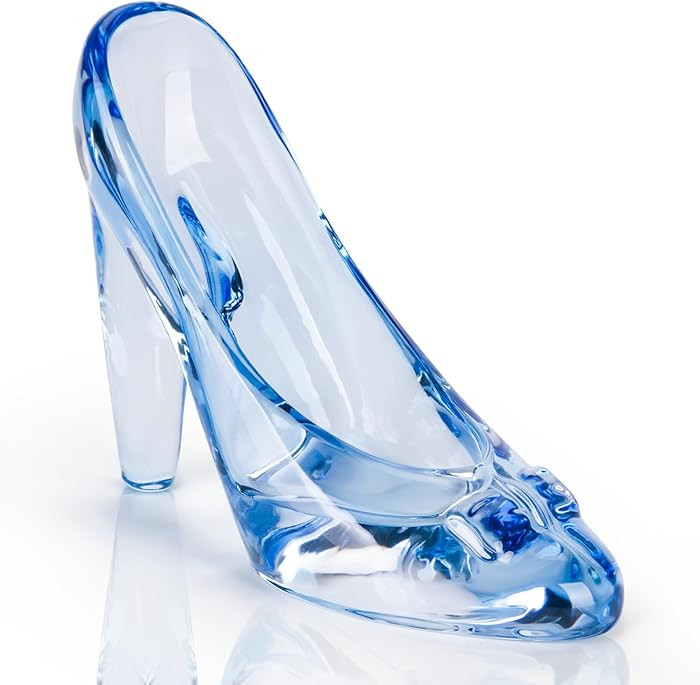 Cinderella Shoe Decor, Crystal High Heels Shoes Ornaments Glass Slipper Decoration Gift for Birth... | Amazon (US)