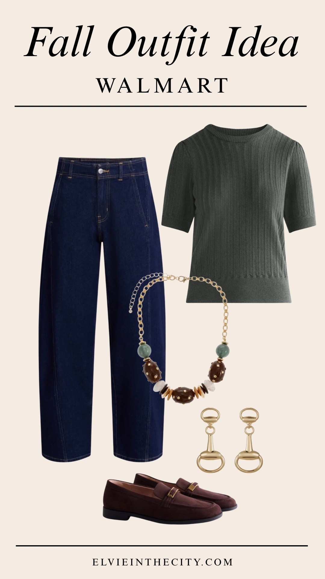 This fall outfit idea includes a green Pointelle top with puff sleeves, blue barrel jeans, buckle loafers, a beaded statement necklace, and gold-toned earrings. 

Walmart finds, over 50 style, midlife fashion, petite fashion,midlife women, affordable fashion, fashion over40

#LTKOver40 #LTKPetite #LTKootd