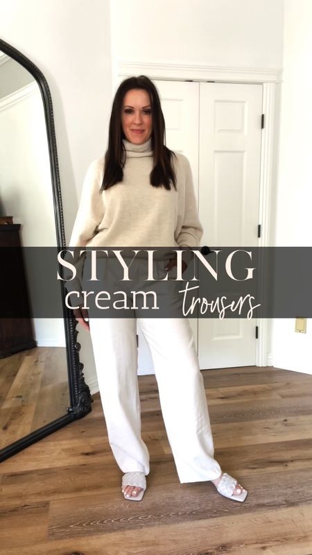 Styling cream trousers. 

Trousers run TTS with an intentionally baggy fit, wearing size 4.

Wear to work | smart casual | business casual | trousers | h & m | Target | striped sweater | trench coat | loafers | 



#LTKstyletip #LTKunder50 #LTKworkwear
