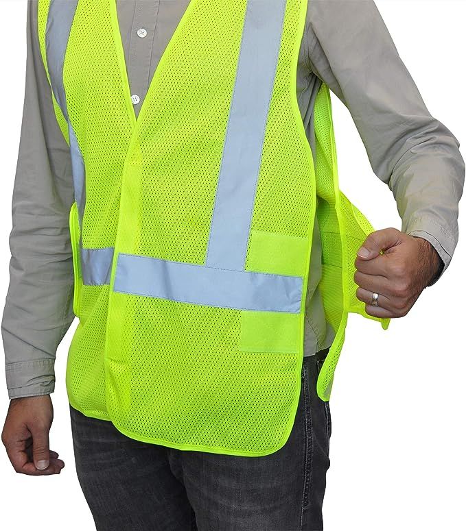 NYOrtho Breathable Mesh Safety Vest - Security Mesh Jacket | ANSI/ISEA Class 2 Compliant | Lightw... | Amazon (US)