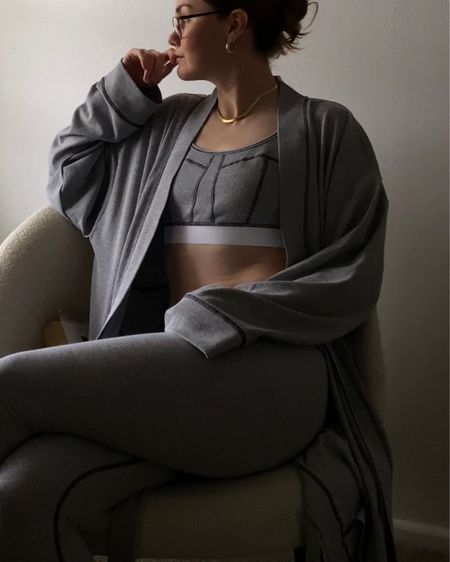cozy gray lounge set 
M in bra & leggings
XL in robe 

#LTKCyberweek #LTKSeasonal #LTKHoliday