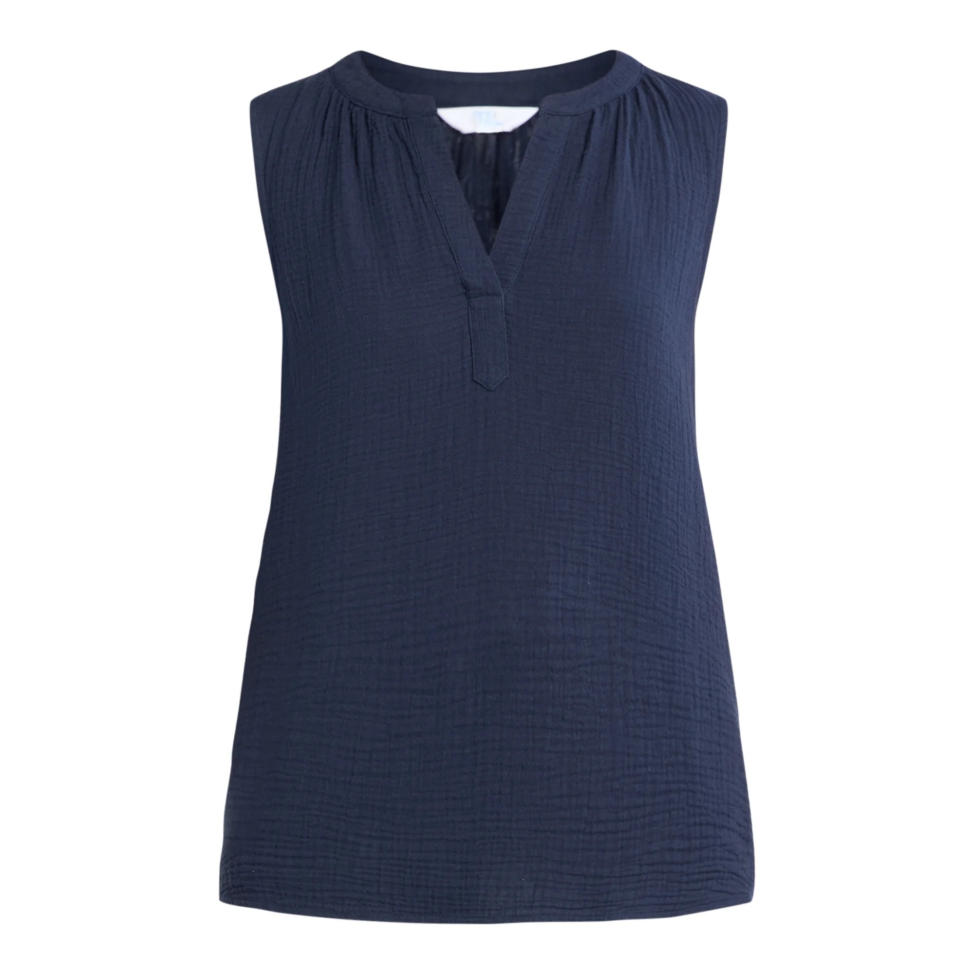 Time and Tru Women's Double Cloth Cotton Tank Top, Sizes XS-XXXL | Walmart (US)