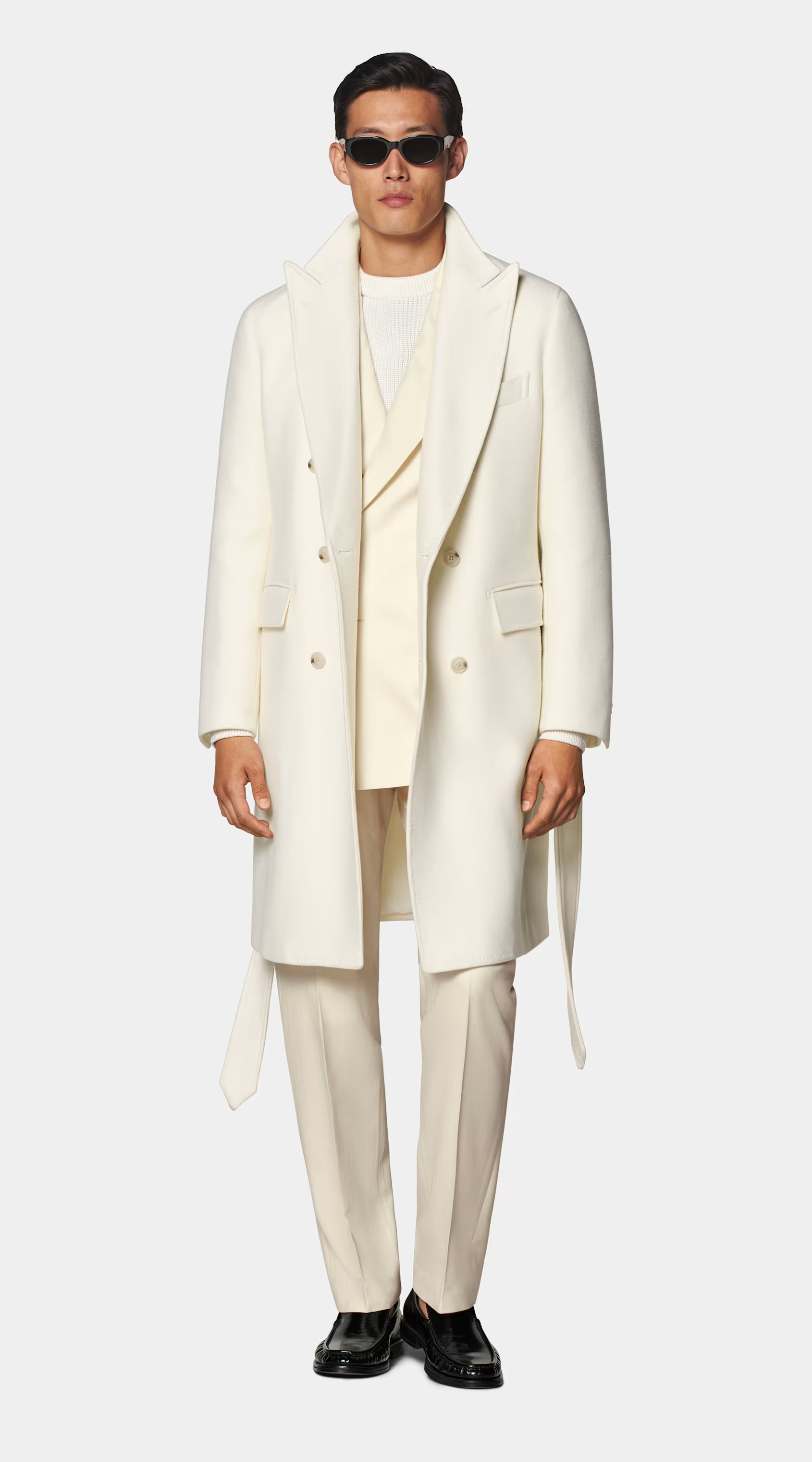 Off-White Belted Overcoat | Suitsupply (US)