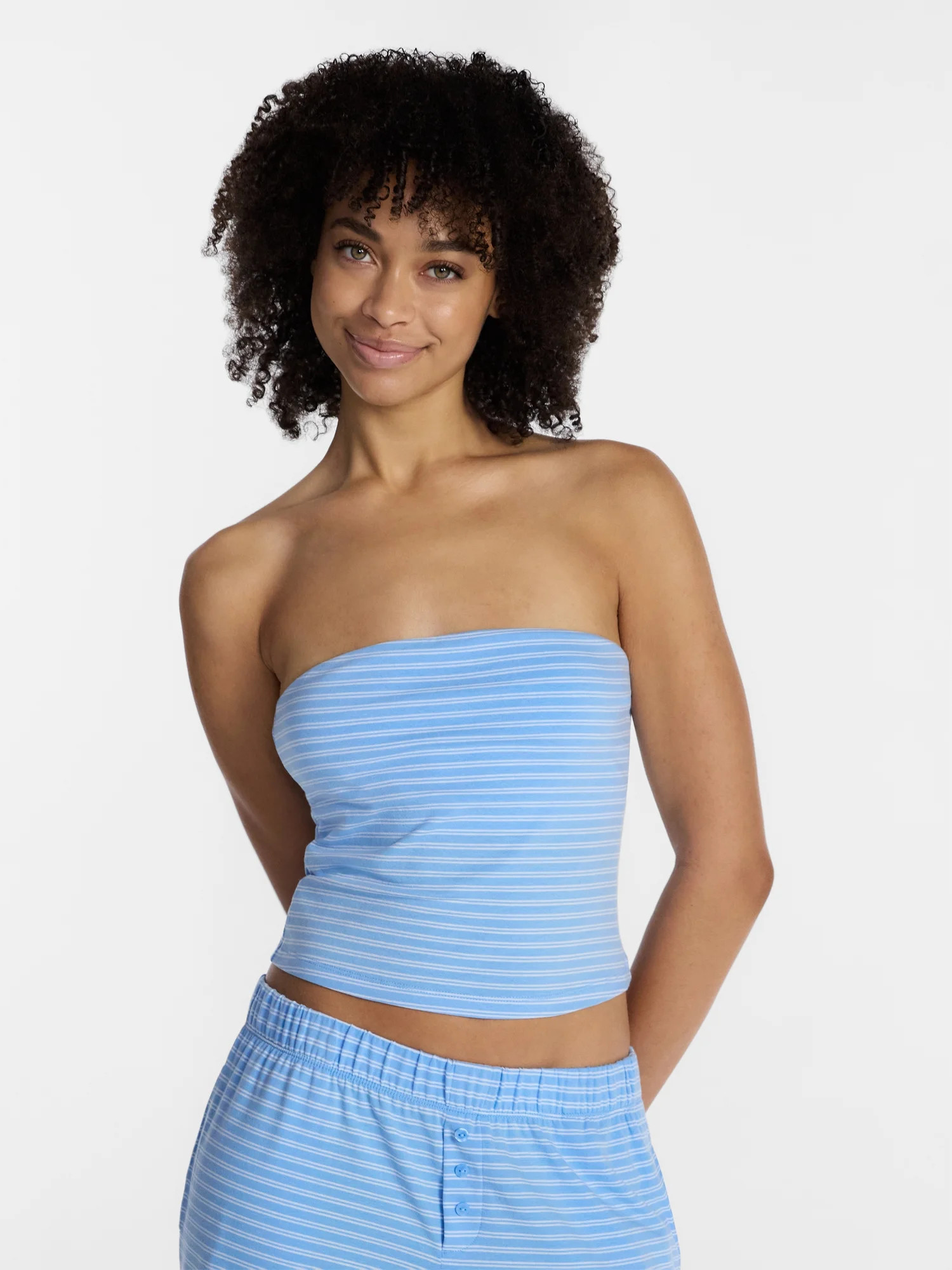 No Boundaries Cloud Core Sleepwear Tube Top, Women’s and Women’s Plus XXS-3X | Walmart (US)