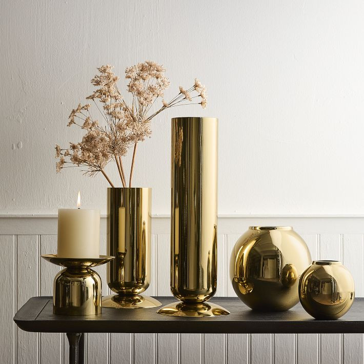 Polished Metal Vases | West Elm (US)