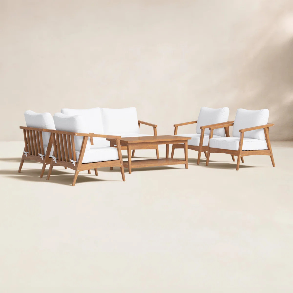 Akiva Eucalyptus 6 - Person Patio Conversation Set with Cushions | Wayfair North America