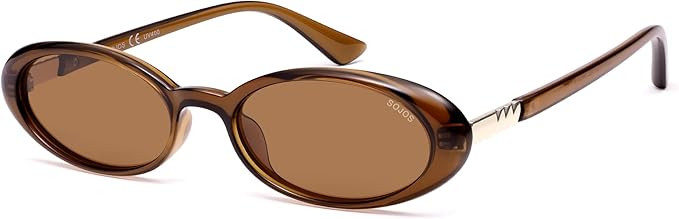 SOJOS Polarized Oval Sunglasses for Women, Chic 90s Vintage, UV400 Lightweight Retro Frame Sunnie... | Amazon (US)