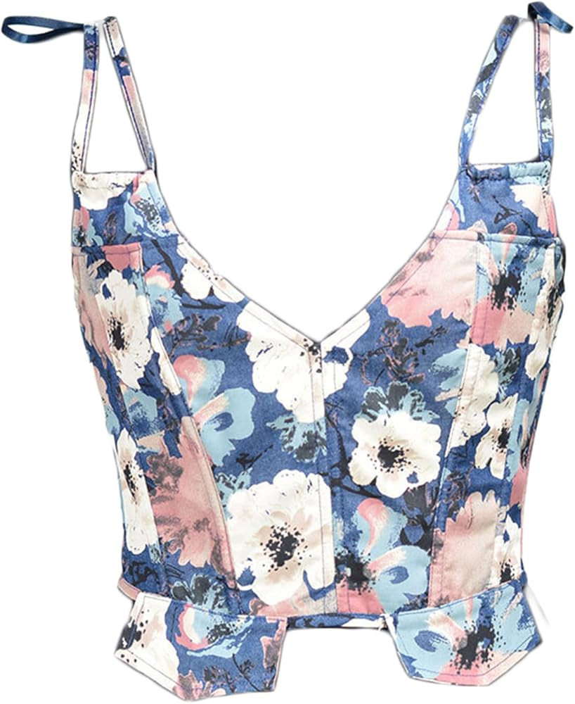 Renaissance Corset Tops for Women Lace Up Overbust Corset Vintage Bustier Bodysuit Shapewear Hall... | Amazon (US)