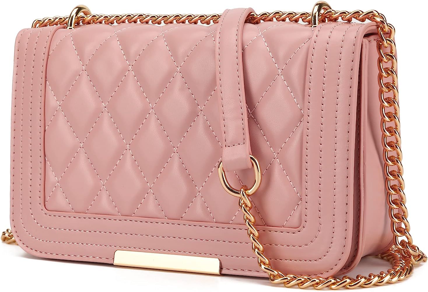 Lola Mae Crossbody Bags for Women Fashion Quilted Shoulder purse with Convertible Chain Strap Classi | Amazon (US)