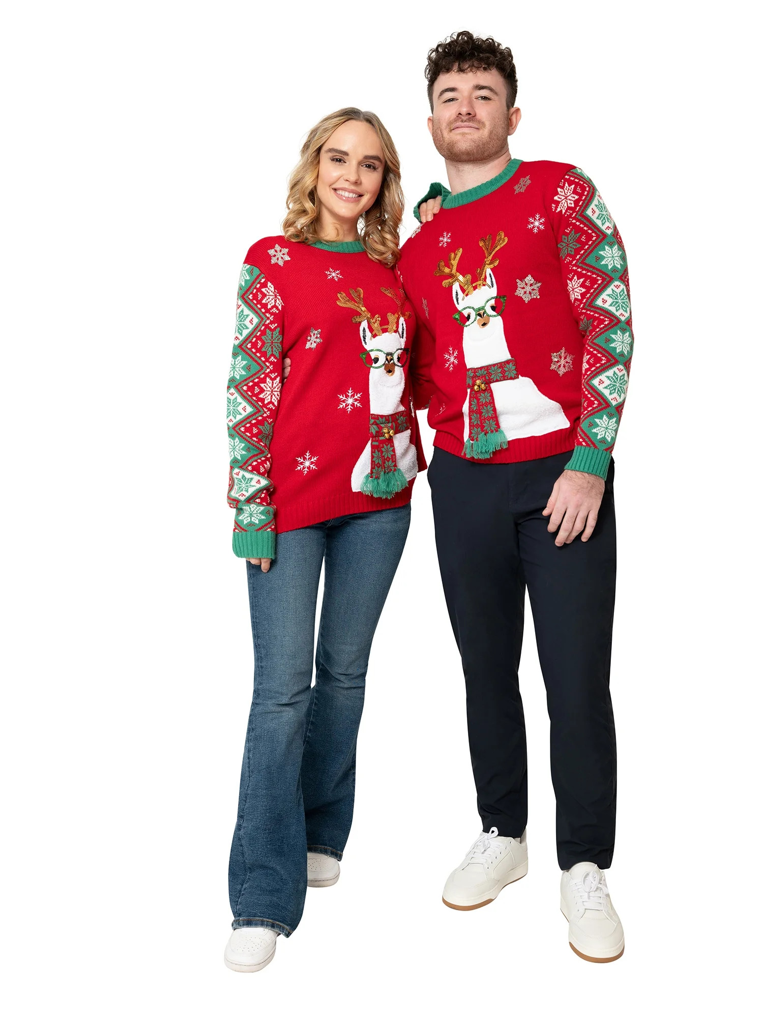 Jollidays Mens Mr. Llama Family Christmas Pullover, Size S-XL | Walmart (US)