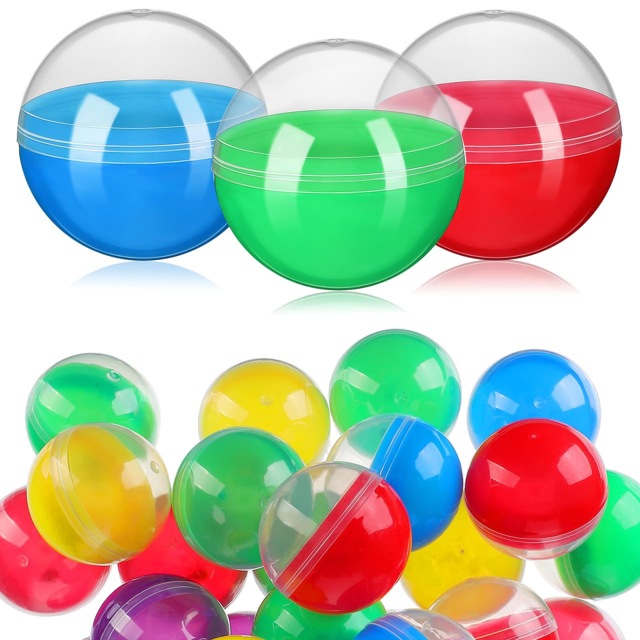 DECHOUS 50Pcs Capsules Vending Machine 1.77 Inch Empty Round Gumball Machines Capsules Colored Fi... | Amazon (US)