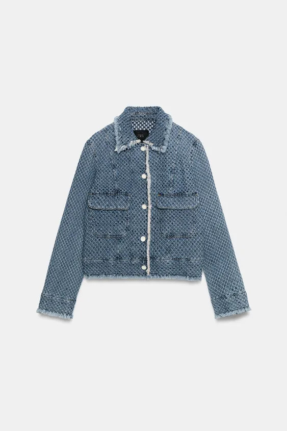 ZARA WOMAN COLLECTIONJacket with main fabric made of cotton yarn. Lapel collar and long sleeves. ... | Zara US