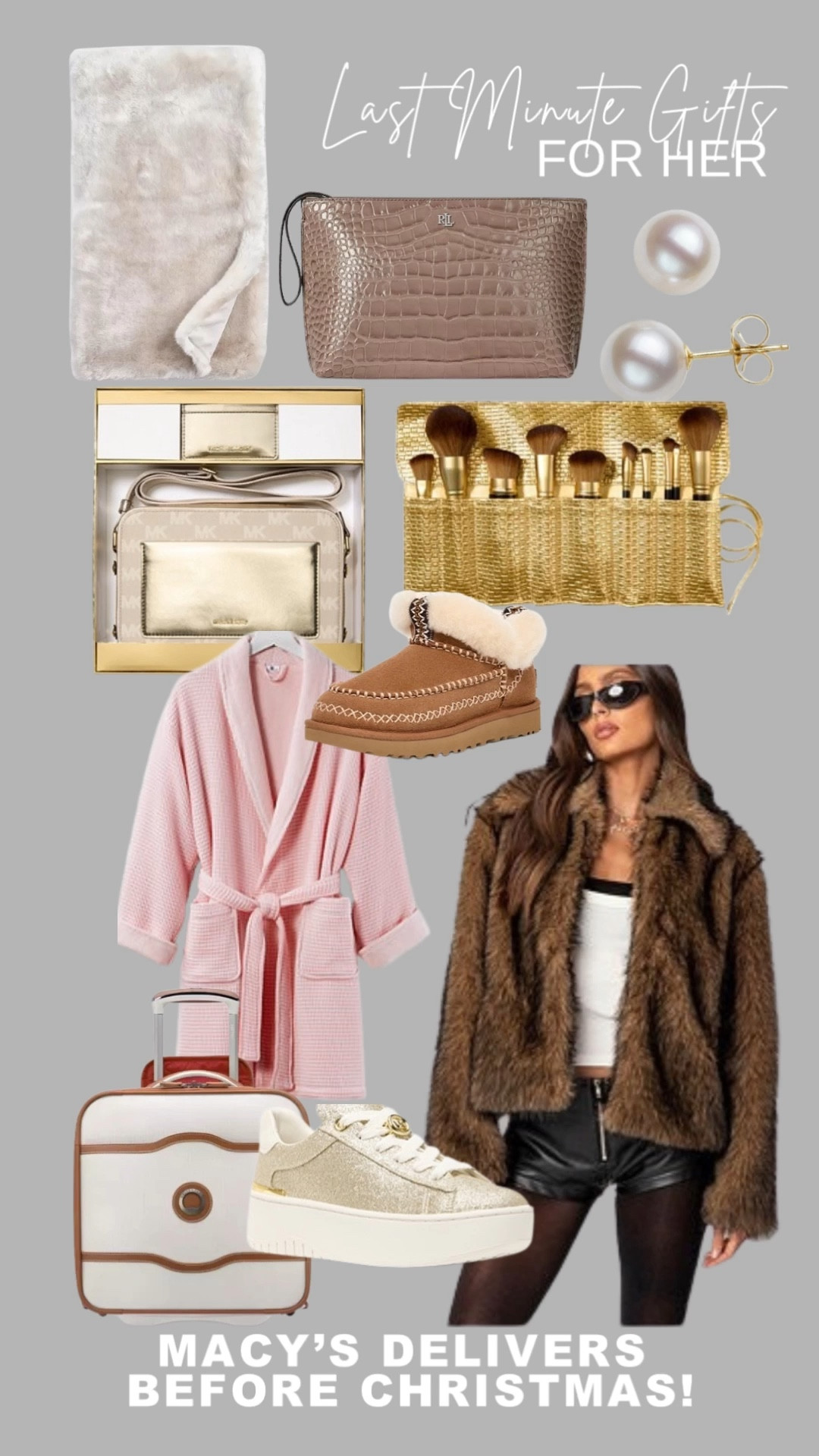 Last-minute shopping? No problem! 🎁✨

@Macys has you covered with the perfect gifts for her that will arrive just in time for Christmas. From cozy robes and plush throws to chic accessories and travel essentials, these picks are guaranteed to make her holiday special. Shop these finds before they're gone!

#macys #giftguide

#LTKGiftGuide #LTKHoliday #LTKSeasonal