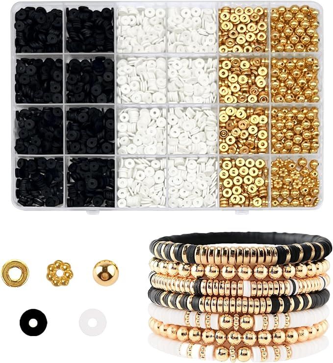 SEMATA Friendship Bracelet Kit Bracelet Making Kit for Girls Clay Beads for Bracelets Making Kit ... | Amazon (US)