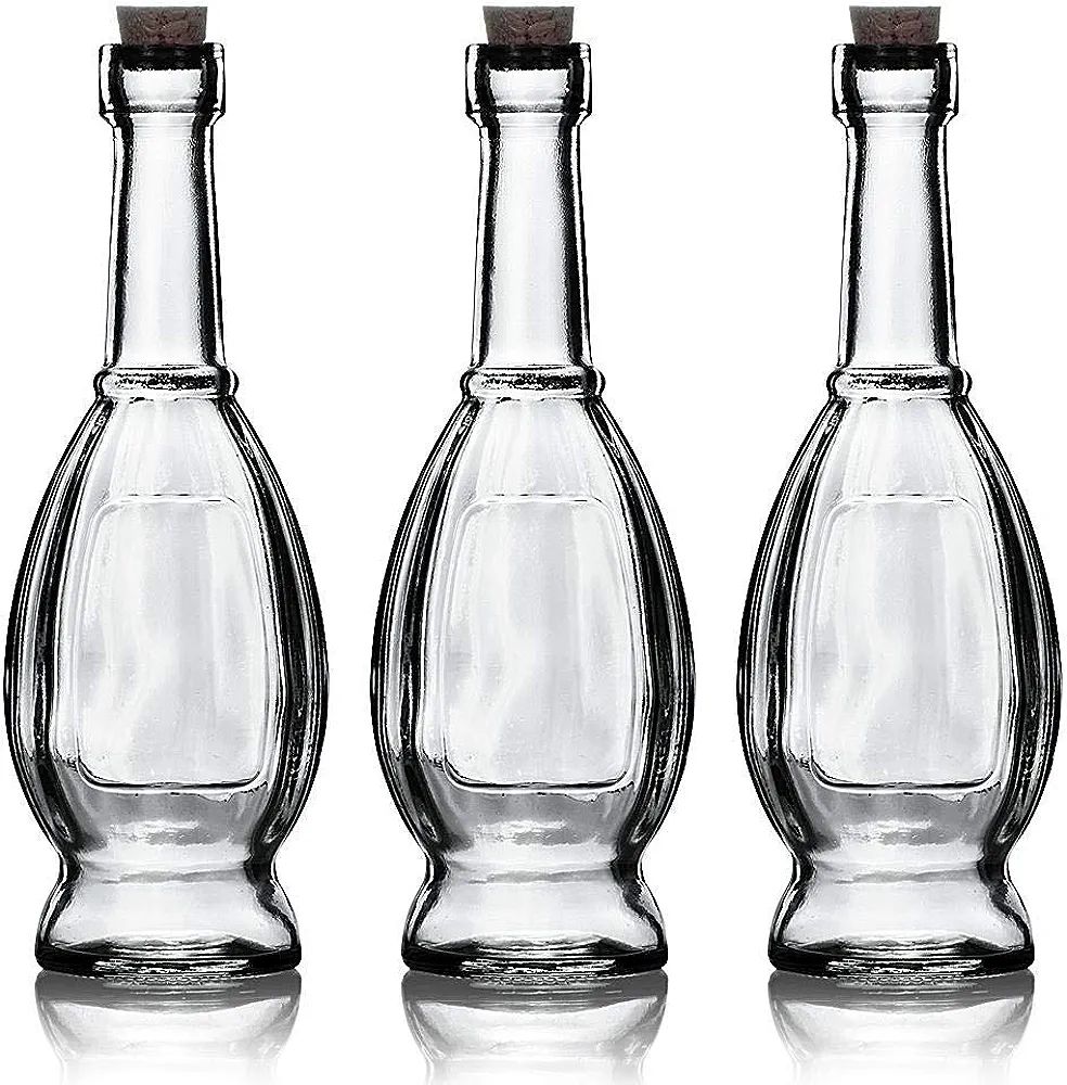 Quasimoon PaperLanternStore.com Bulk Pack (3) Vera Clear Vintage Glass Bottle Glassware Flower Va... | Amazon (US)