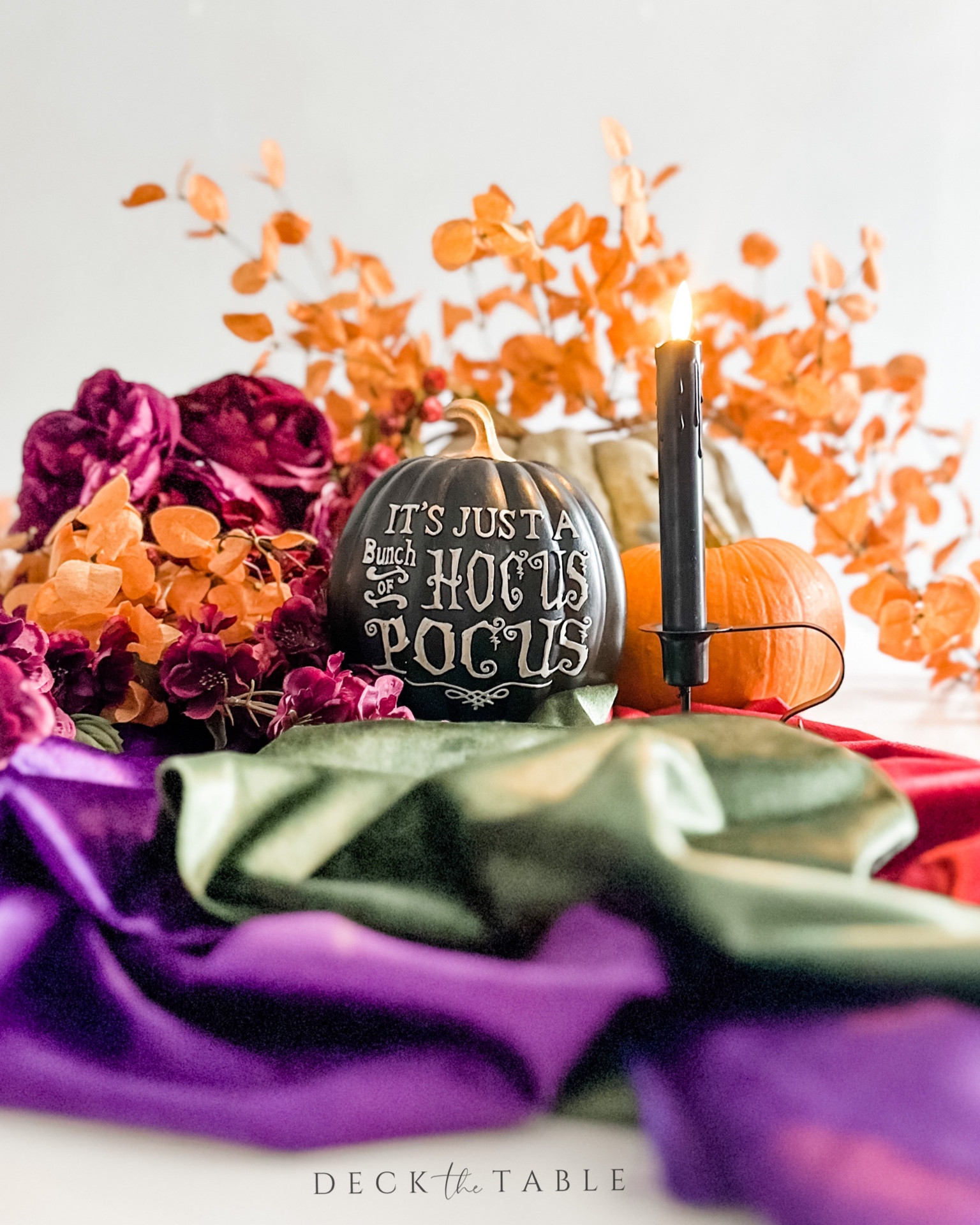 My tables are always a mix of Boutique & Bargain Chic (as I like to call it). I'm loving this pumpkin I spotted at Walgreens a couple weeks back. I obviously wasn't looking for decor when I stopped in to get my prescriptions, but it was a nice bonus! Lol This orange garland is from Magnolia and it is so full and vibrant. I can't wait to DECK the table for Halloween!

#LTKHalloween #LTKparties #LTKSeasonal